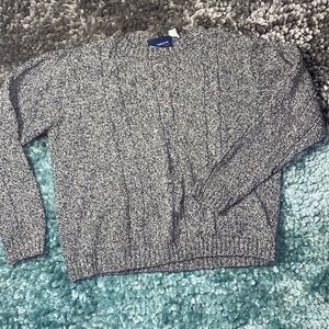 Grey knitted sweater
